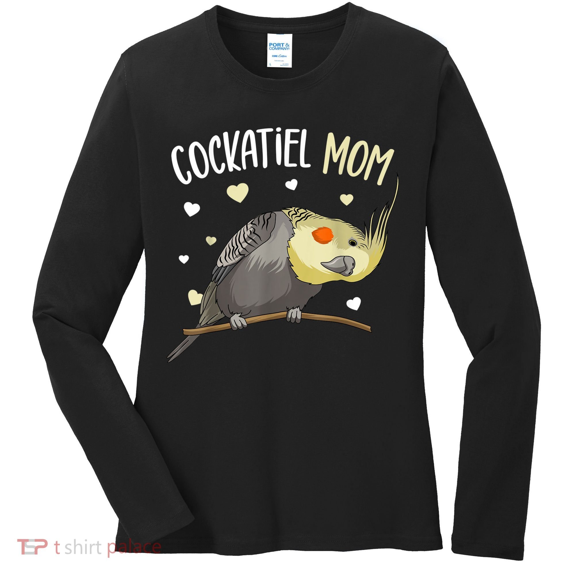 Cockatiel Mom Funny Bird Lover Women Women's Long Sleeve Shirt