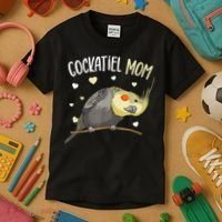 Cockatiel Mom Funny Bird Lover Women Kids T-Shirt thumb 3
