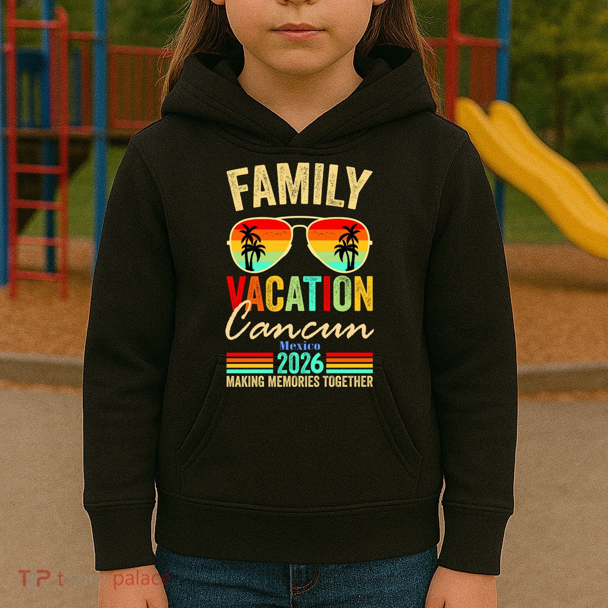 Cancun Mexico Family Vacation 2026 Kids Hoodie