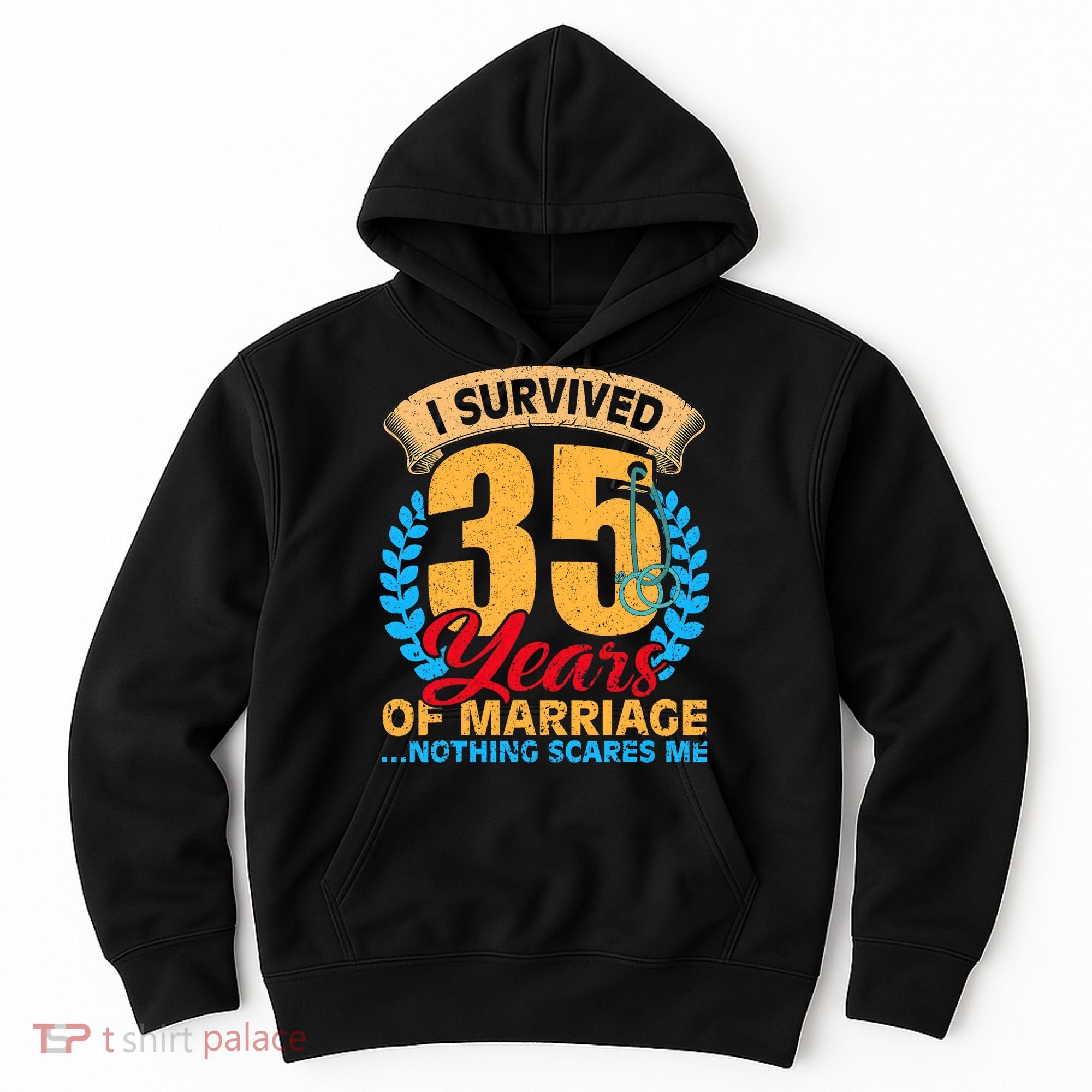 Couples Married for 35 years Funny 35th wedding anniversary Hoodie