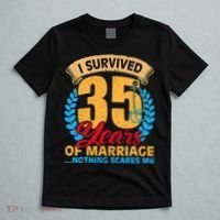 Couples Married for 35 years Funny 35th wedding anniversary T-Shirt thumb 5