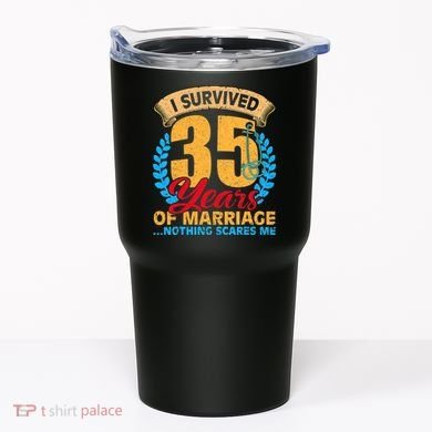 Couples Married for 35 years Funny 35th wedding anniversary Tumbler