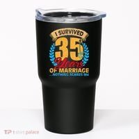 Couples Married for 35 years Funny 35th wedding anniversary Tumbler thumb 0