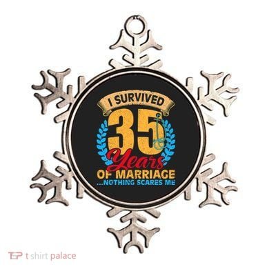 Couples Married for 35 years Funny 35th wedding anniversary Ornament