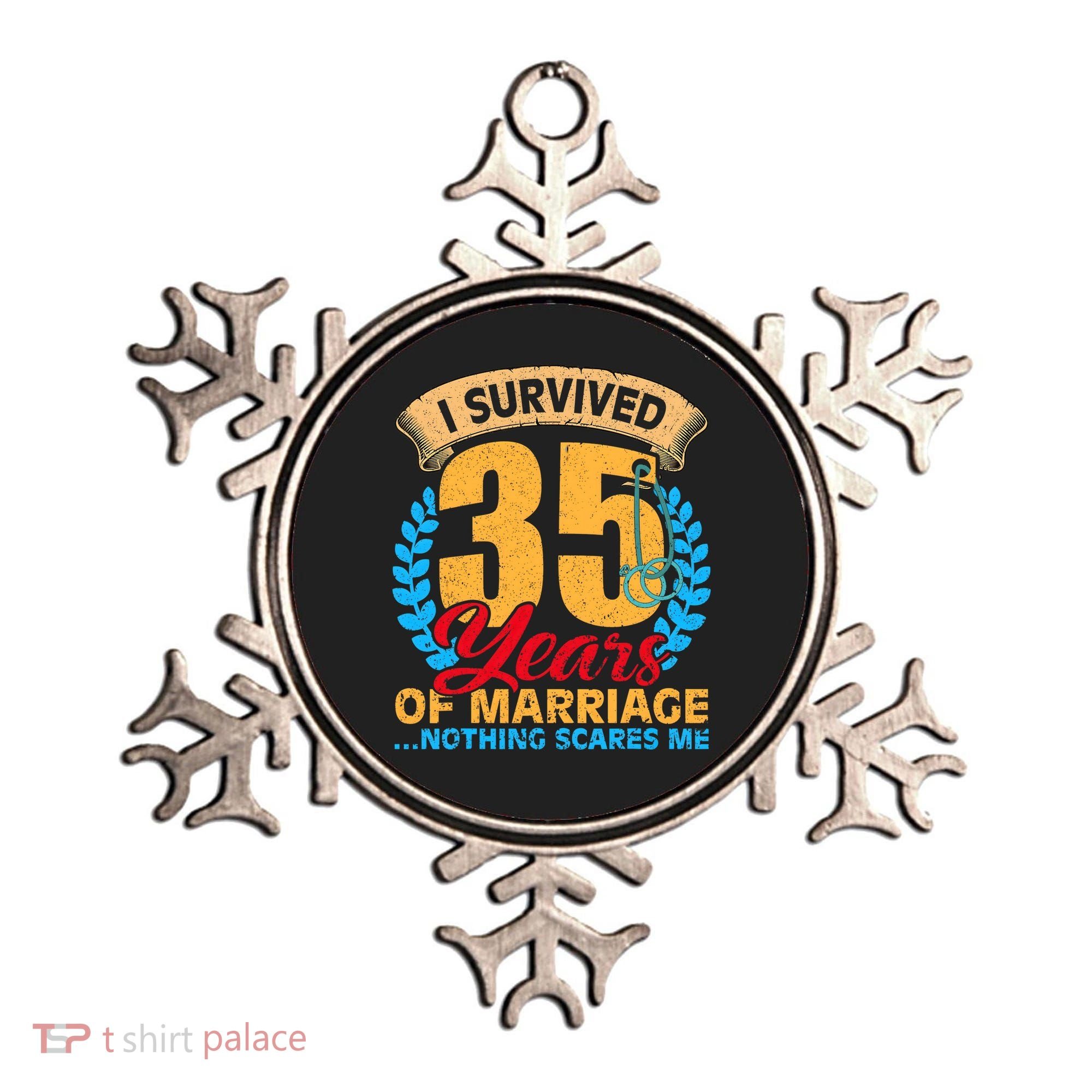 Couples Married for 35 years Funny 35th wedding anniversary Ornament