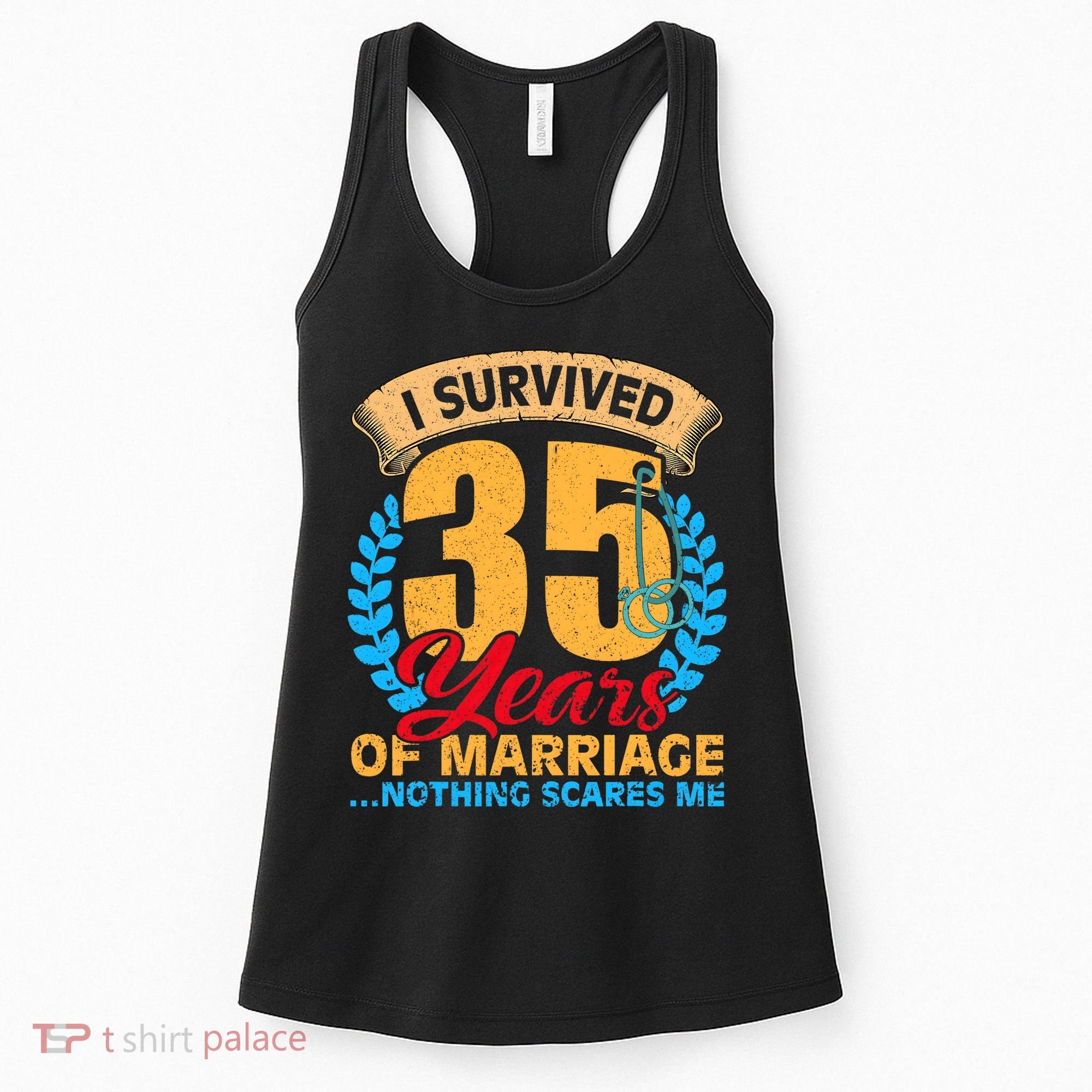 Couples Married for 35 years Funny 35th wedding anniversary Women's Tank Top