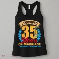 Couples Married for 35 years Funny 35th wedding anniversary Women's Tank Top thumb 3
