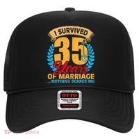 Couples Married for 35 years Funny 35th wedding anniversary Hat thumb 0