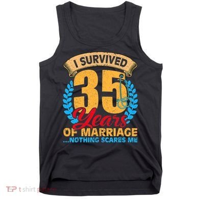 Couples Married for 35 years Funny 35th wedding anniversary Tank Top