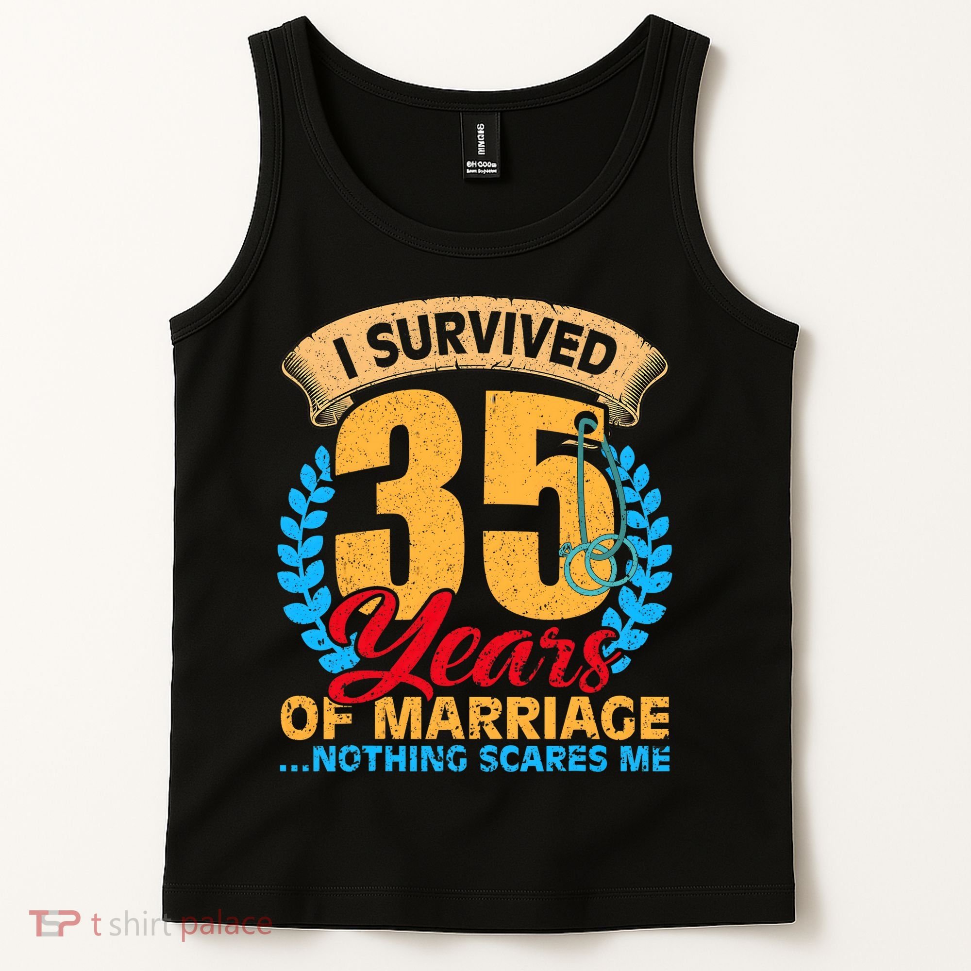 Couples Married for 35 years Funny 35th wedding anniversary Tank Top