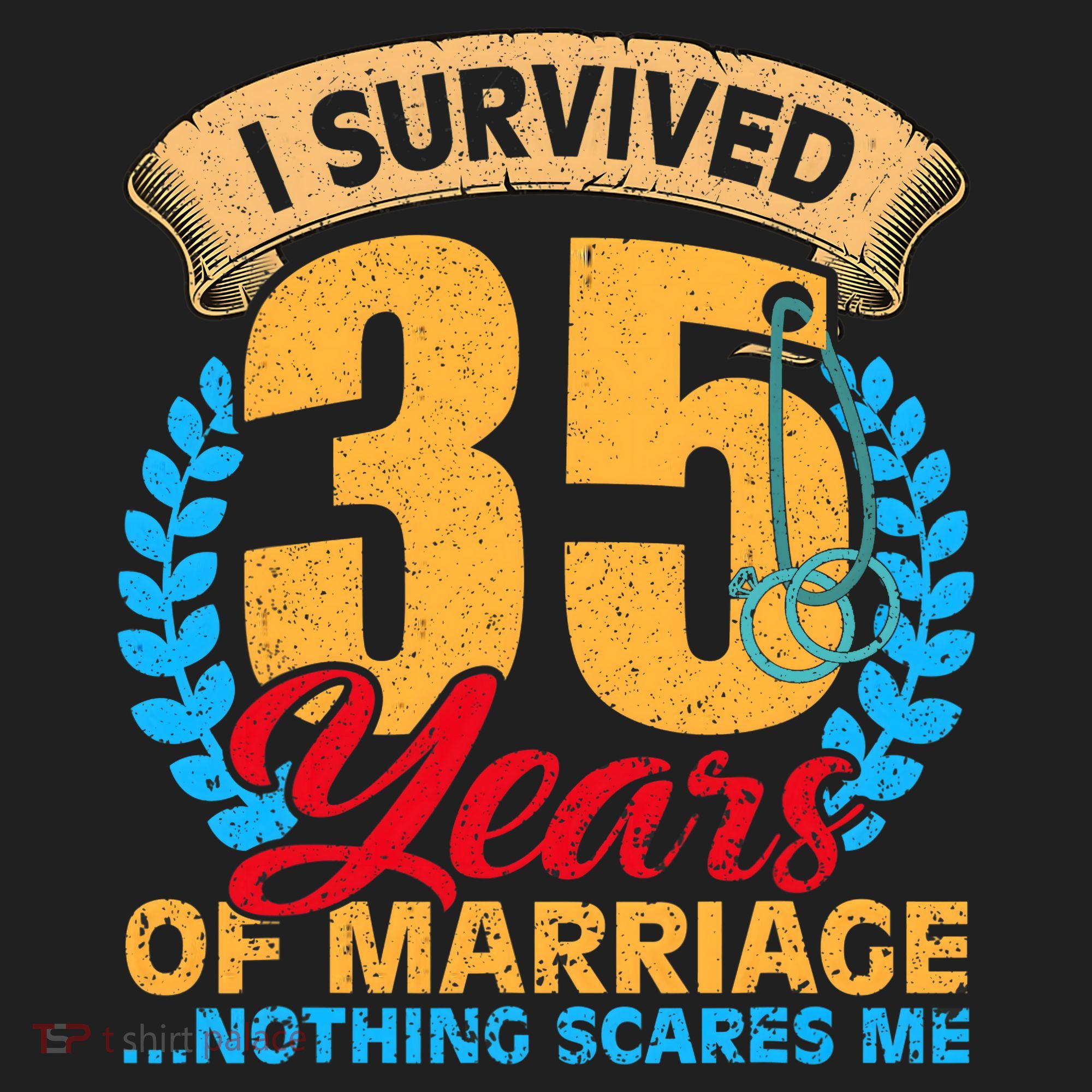 Couples Married for 35 years Funny 35th wedding anniversary Golf Towel