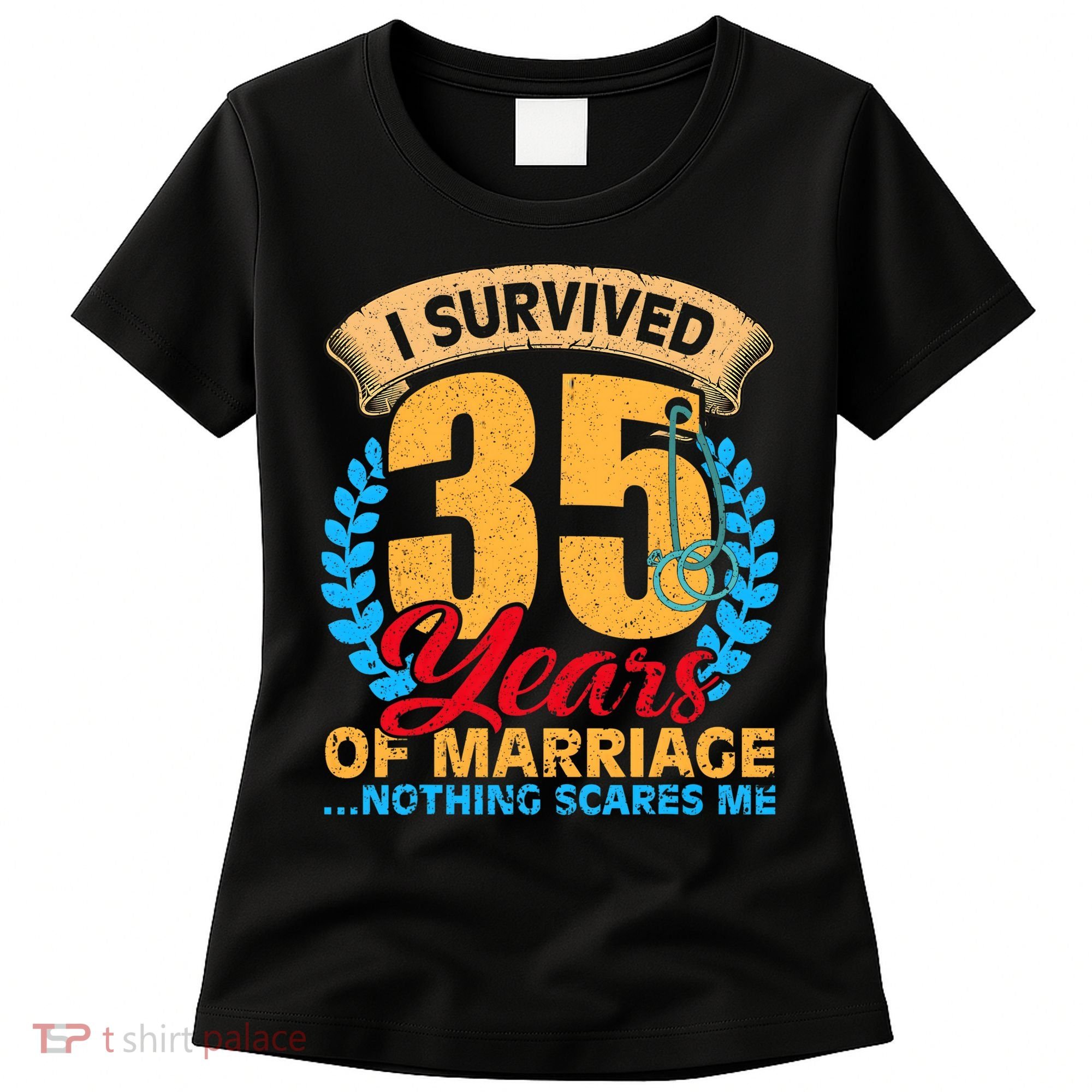 Couples Married for 35 years Funny 35th wedding anniversary Women's T-Shirt