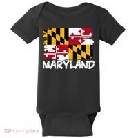 Cool Maryland Flag Baby Bodysuit thumb 0