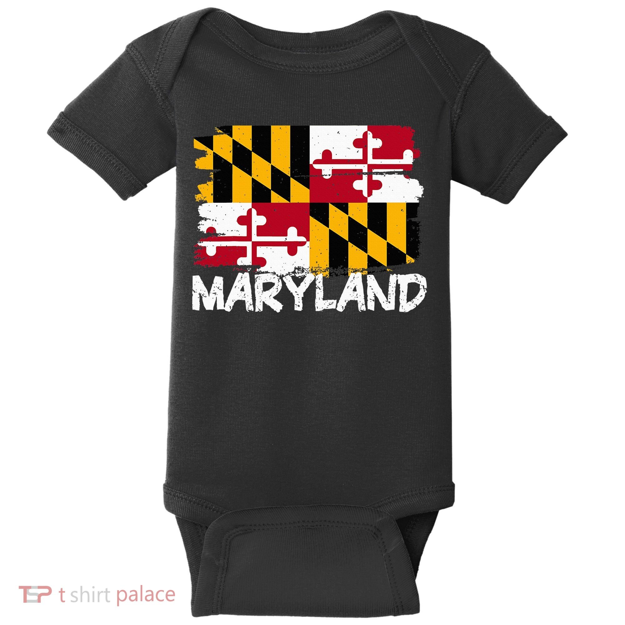 Cool Maryland Flag Baby Bodysuit