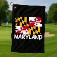 Cool Maryland Flag Golf Towel thumb 1