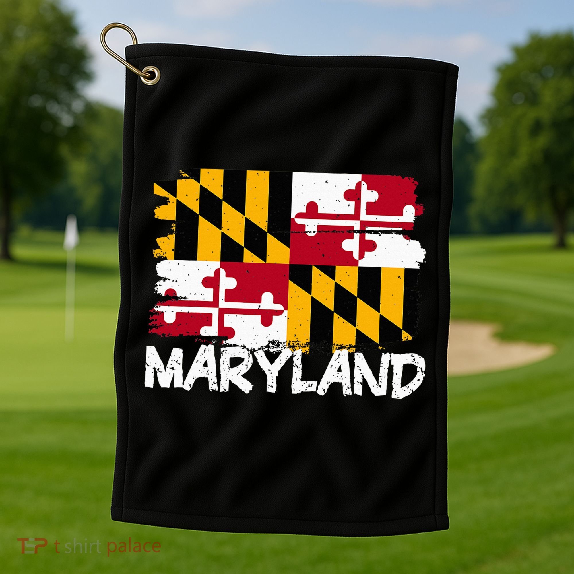Cool Maryland Flag Golf Towel