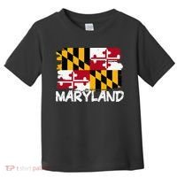 Cool Maryland Flag Toddler T-Shirt thumb 0