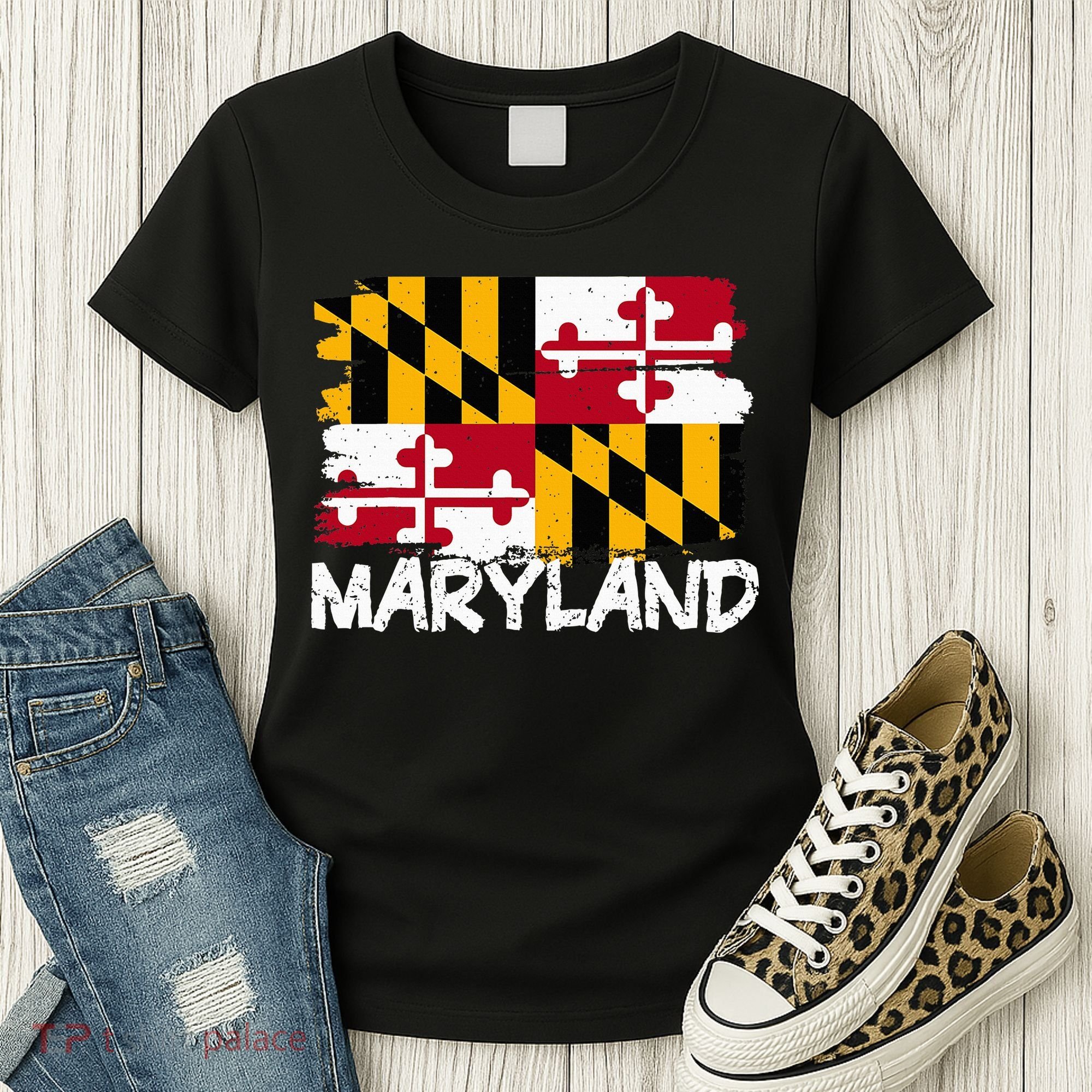 Cool Maryland Flag Women's T-Shirt