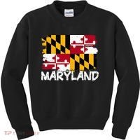 Cool Maryland Flag Kids Sweatshirt thumb 0