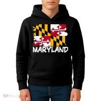 Cool Maryland Flag Kids Hoodie thumb 4