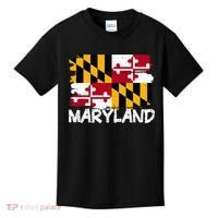 Cool Maryland Flag Kids T-Shirt thumb 0