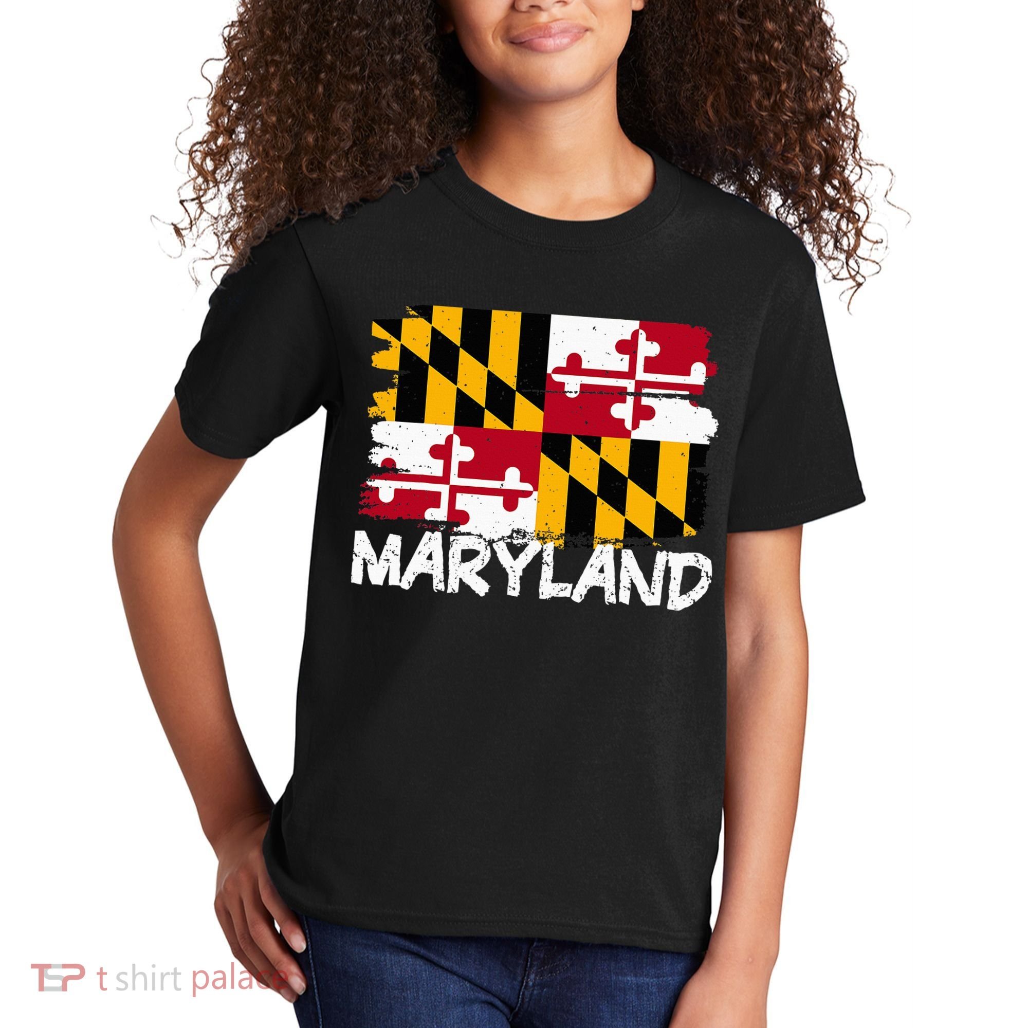 Cool Maryland Flag Kids T-Shirt