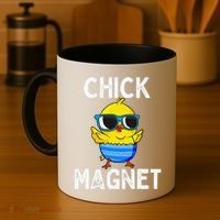 Chick Magnet Funny Easter Cute Baby Chicken Lover Coffee Mug thumb 4