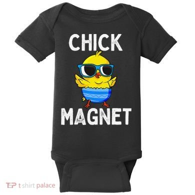 Chick Magnet Funny Easter Cute Baby Chicken Lover Baby Bodysuit