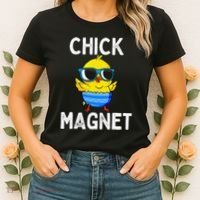 Chick Magnet Funny Easter Cute Baby Chicken Lover Women's T-Shirt thumb 2
