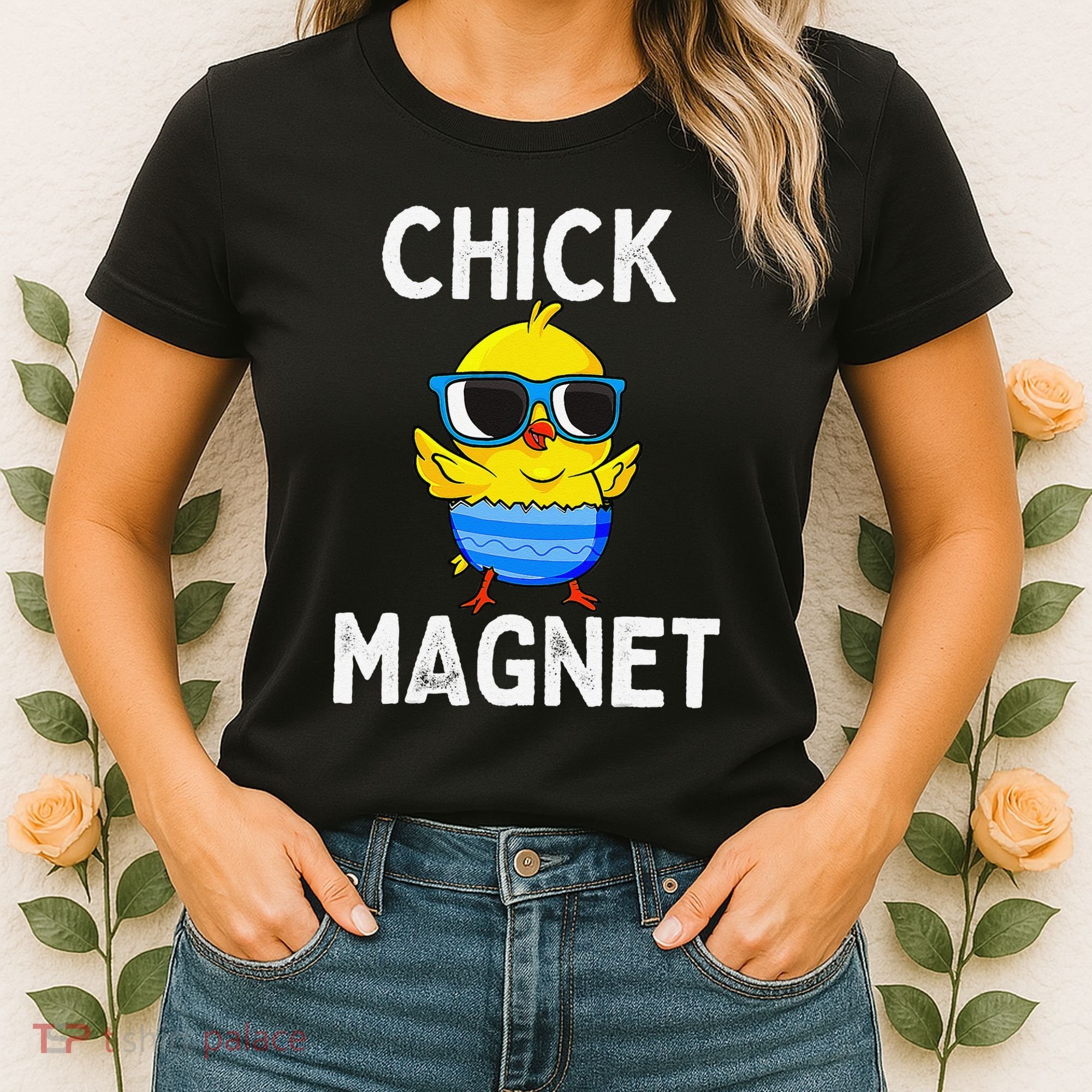 Chick Magnet Funny Easter Cute Baby Chicken Lover Women's T-Shirt