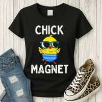 Chick Magnet Funny Easter Cute Baby Chicken Lover Women's T-Shirt thumb 3