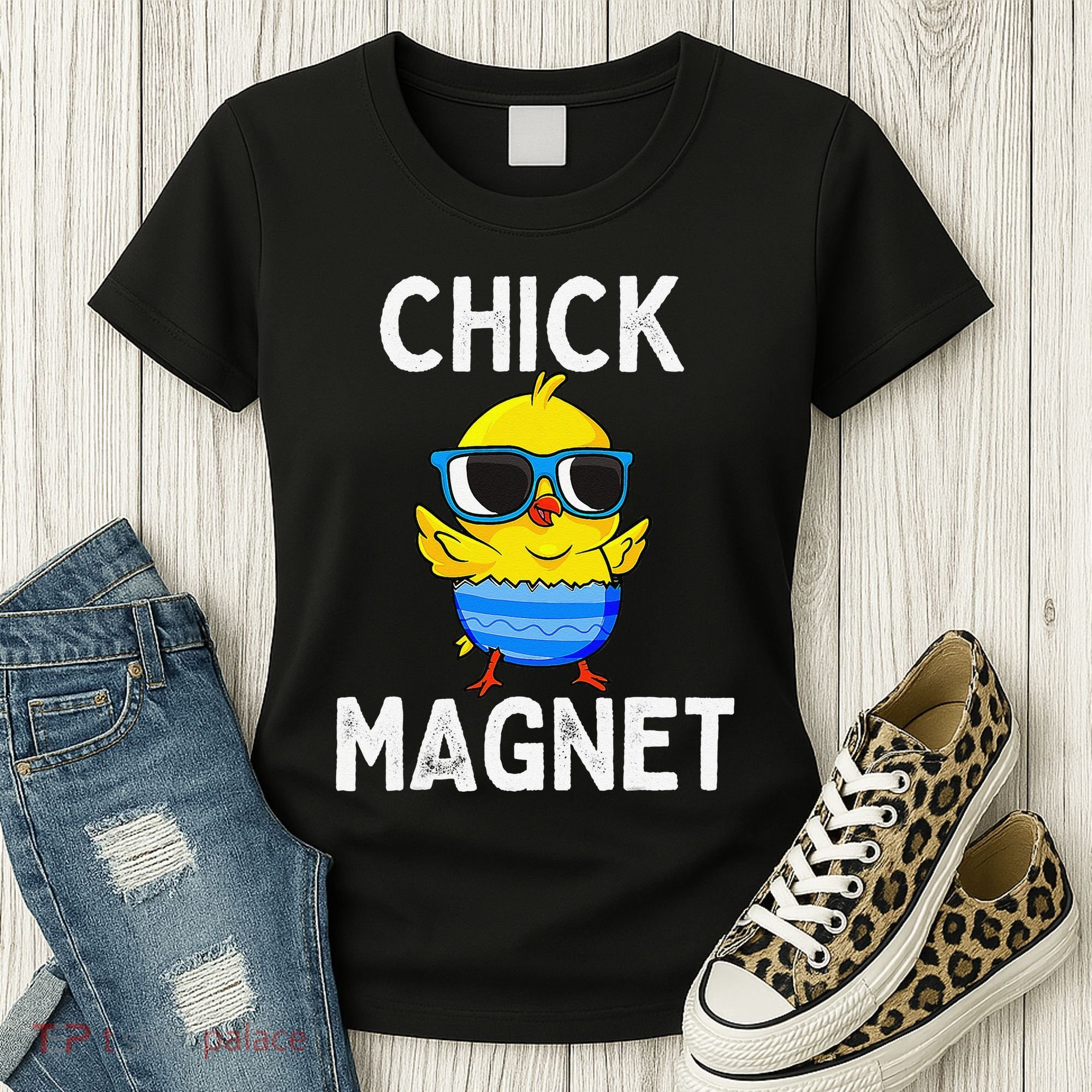 Chick Magnet Funny Easter Cute Baby Chicken Lover Women's T-Shirt