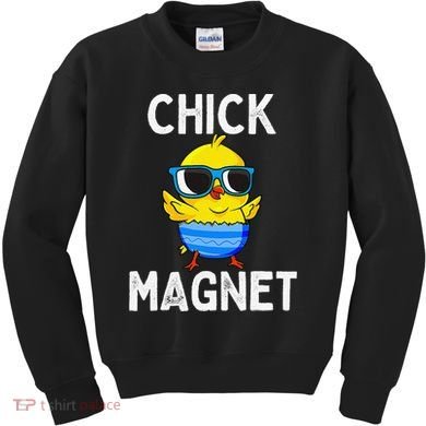Chick Magnet Funny Easter Cute Baby Chicken Lover Kids Sweatshirt