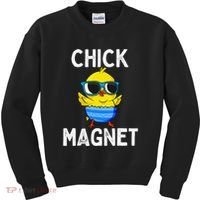 Chick Magnet Funny Easter Cute Baby Chicken Lover Kids Sweatshirt thumb 0