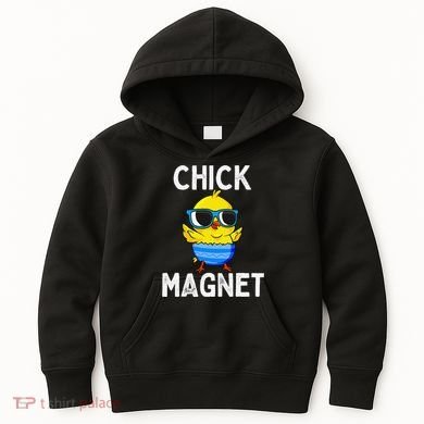 Chick Magnet Funny Easter Cute Baby Chicken Lover Kids Hoodie