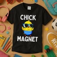 Chick Magnet Funny Easter Cute Baby Chicken Lover Kids T-Shirt thumb 3