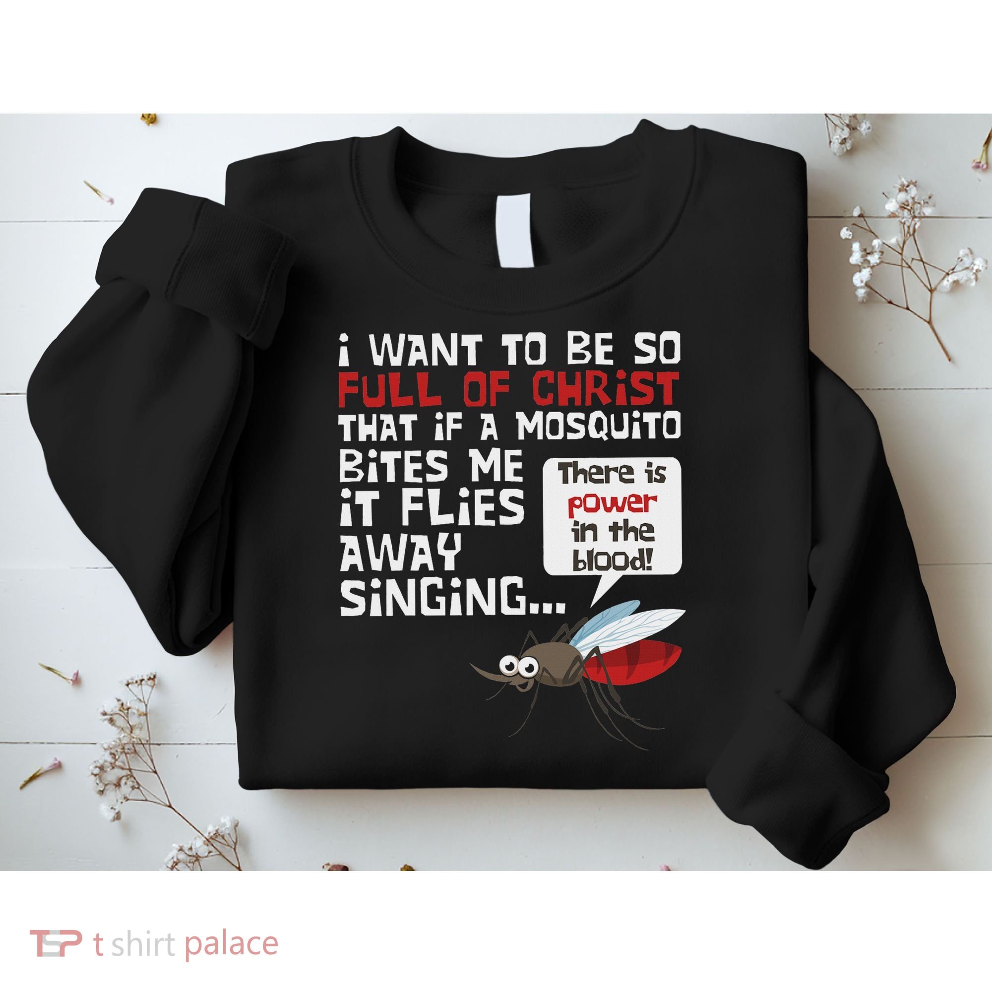 Christian Mosquito Funny Gag Jokes Religious Christian Sweatshirt