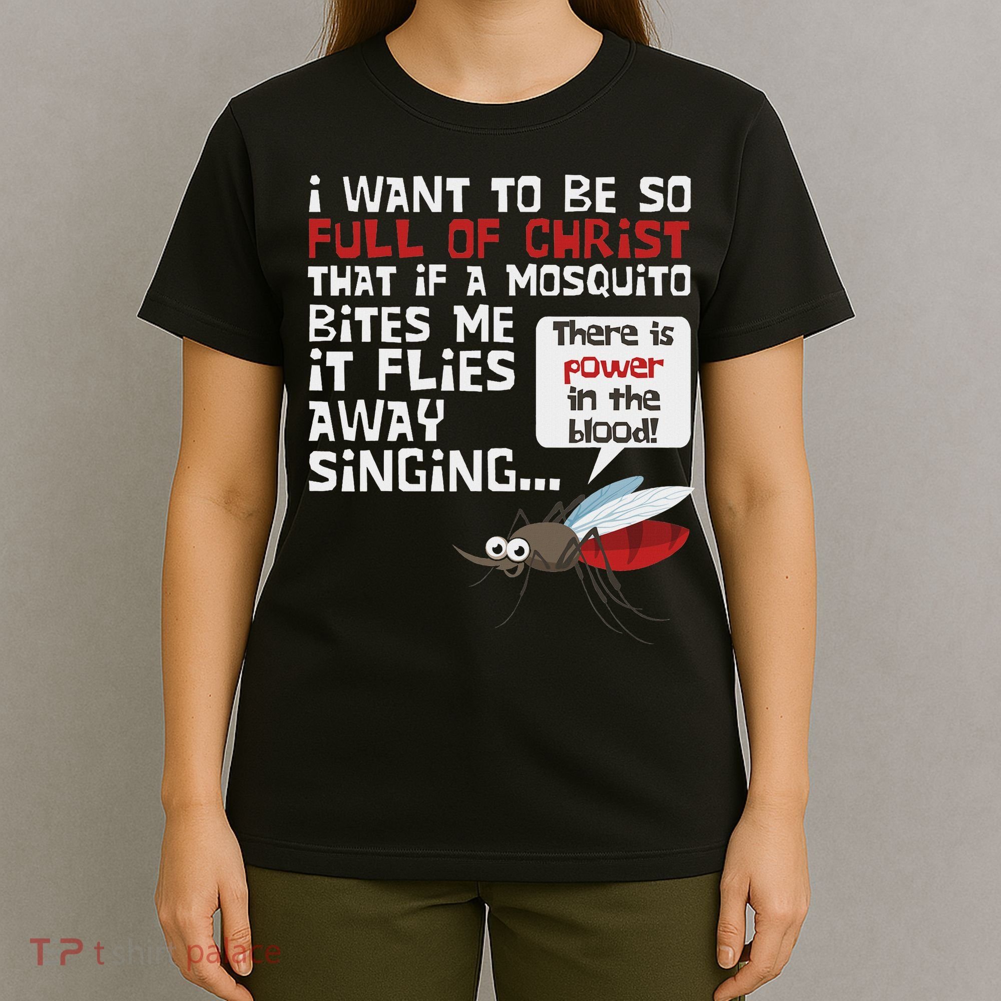 Christian Mosquito Funny Gag Jokes Religious Christian T-Shirt