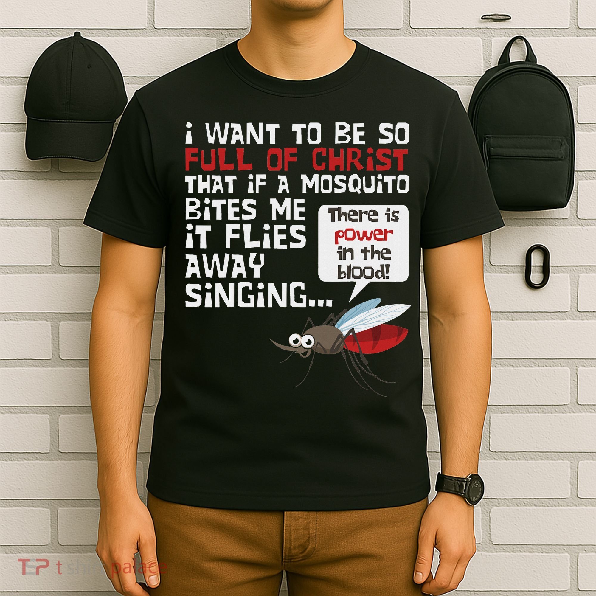 Christian Mosquito Funny Gag Jokes Religious Christian T-Shirt