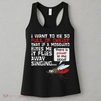 Christian Mosquito Funny Gag Jokes Religious Christian Women's Tank Top thumb 3