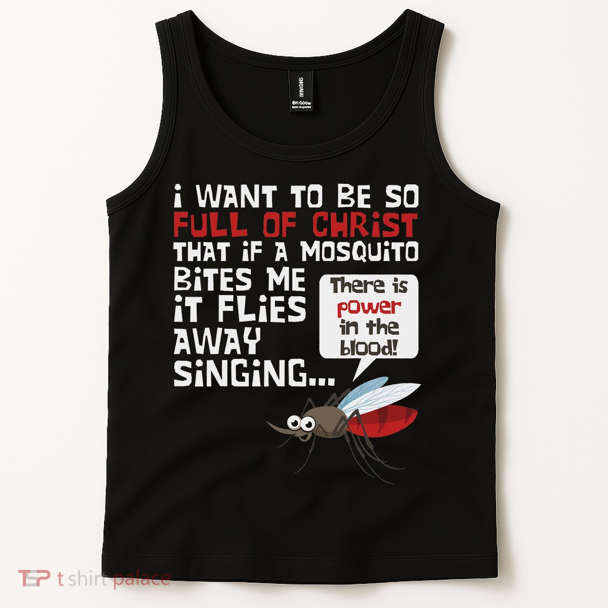 Christian Mosquito Funny Gag Jokes Religious Christian Tank Top