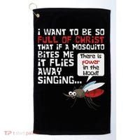 Christian Mosquito Funny Gag Jokes Religious Christian Golf Towel thumb 0
