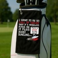Christian Mosquito Funny Gag Jokes Religious Christian Golf Towel thumb 2