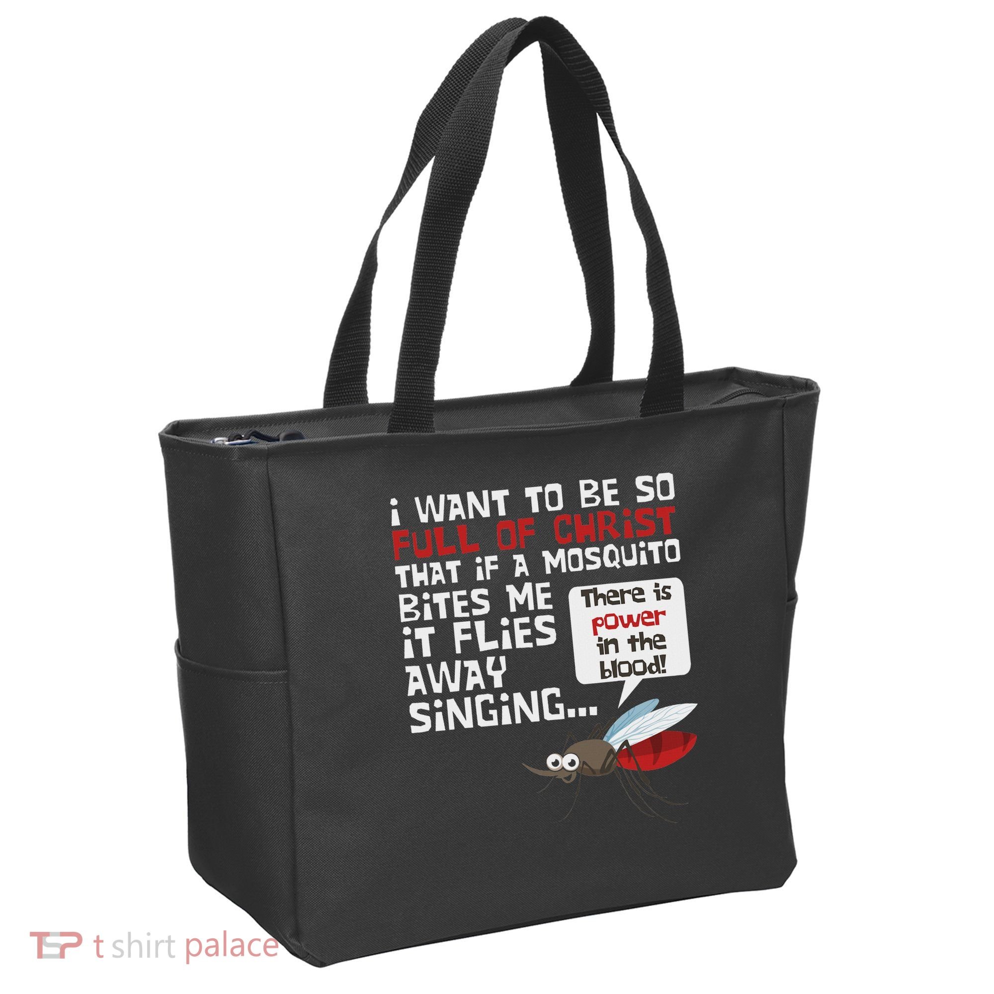 Christian Mosquito Funny Gag Jokes Religious Christian Tote Bag