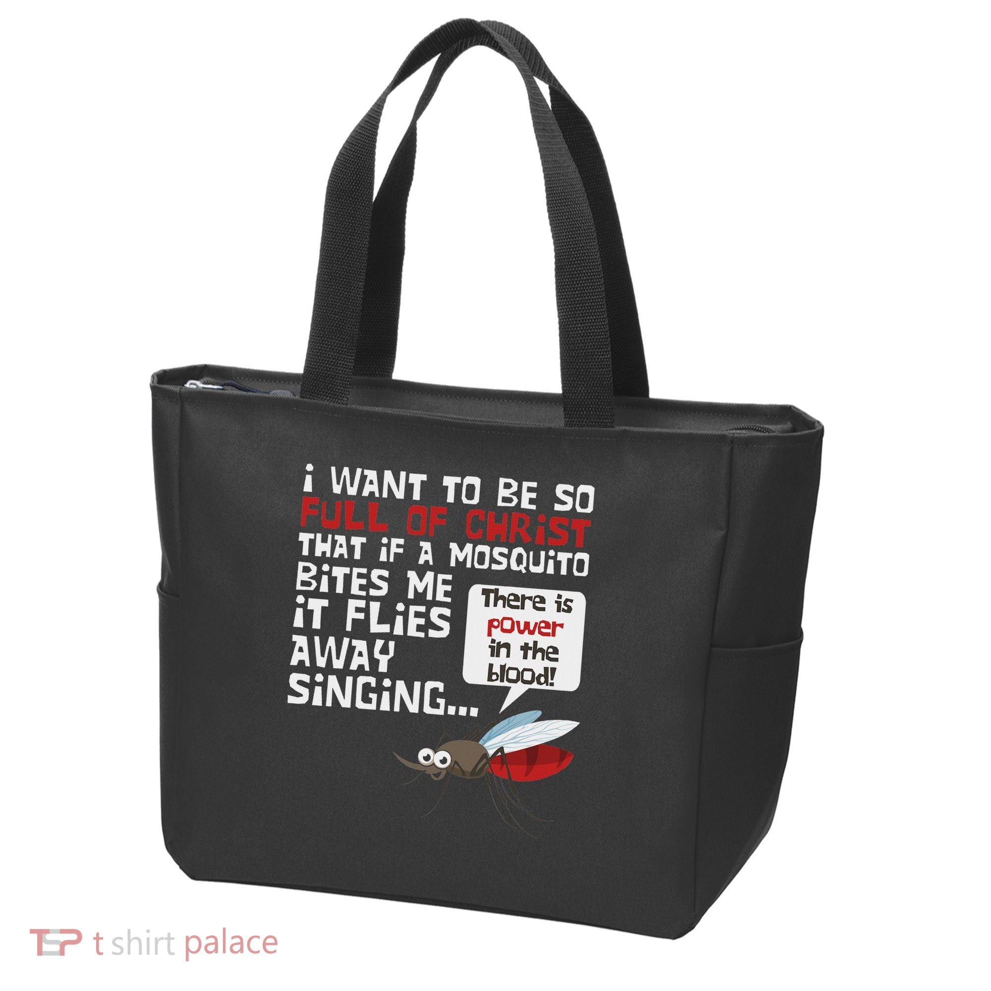 Christian Mosquito Funny Gag Jokes Religious Christian Tote Bag