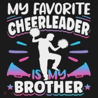 Cheerleading My Favorite Cheerleader Is My Brother Coaster thumb 2