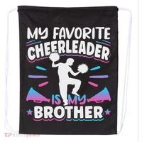 Cheerleading My Favorite Cheerleader Is My Brother Drawstring Bag thumb 0