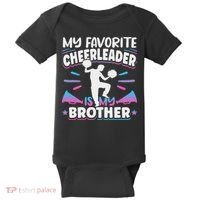 Cheerleading My Favorite Cheerleader Is My Brother Baby Bodysuit thumb 0