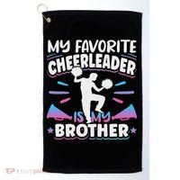 Cheerleading My Favorite Cheerleader Is My Brother Golf Towel thumb 0