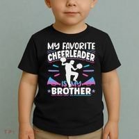 Cheerleading My Favorite Cheerleader Is My Brother Toddler T-Shirt thumb 2